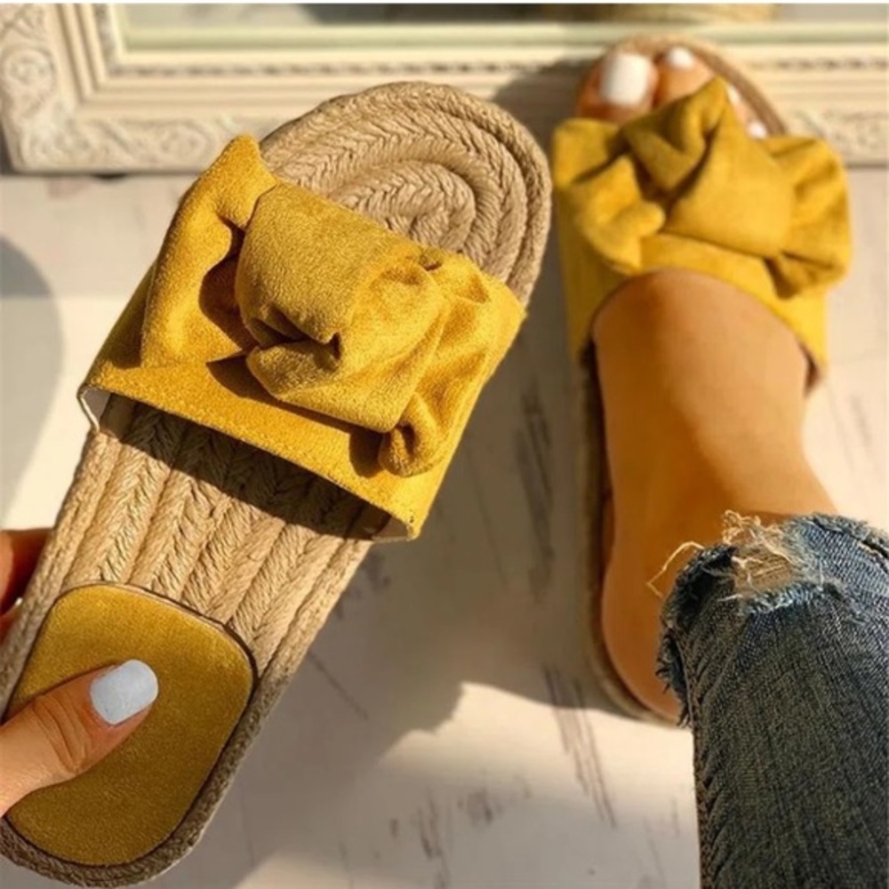 Mustard Slip On Shoes